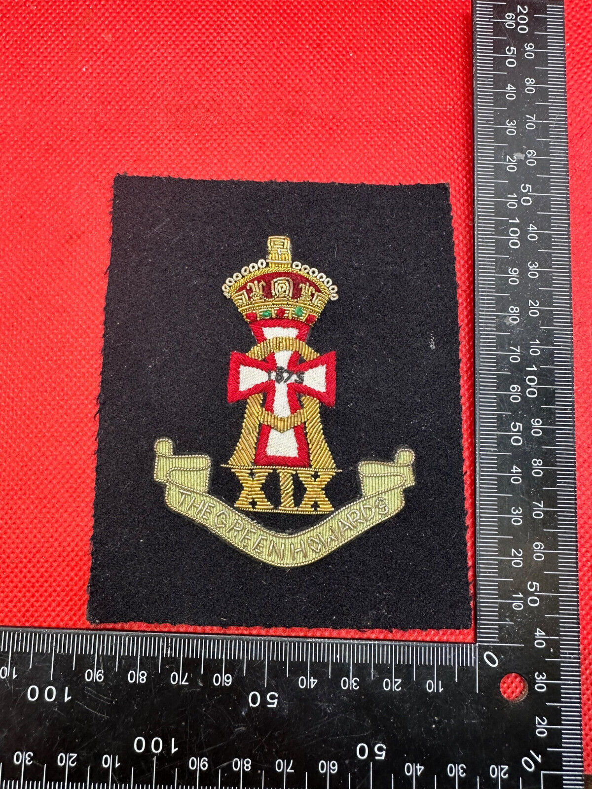 British Army Bullion Embroidered Blazer Badge - The Green Howards - King's - The Militaria Shop