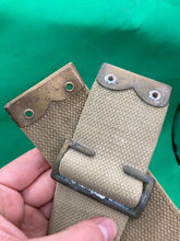 Load image into Gallery viewer, Original WW2 Pattern British Army L Straps Pair - 37 Pattern Webbing Haversack - The Militaria Shop