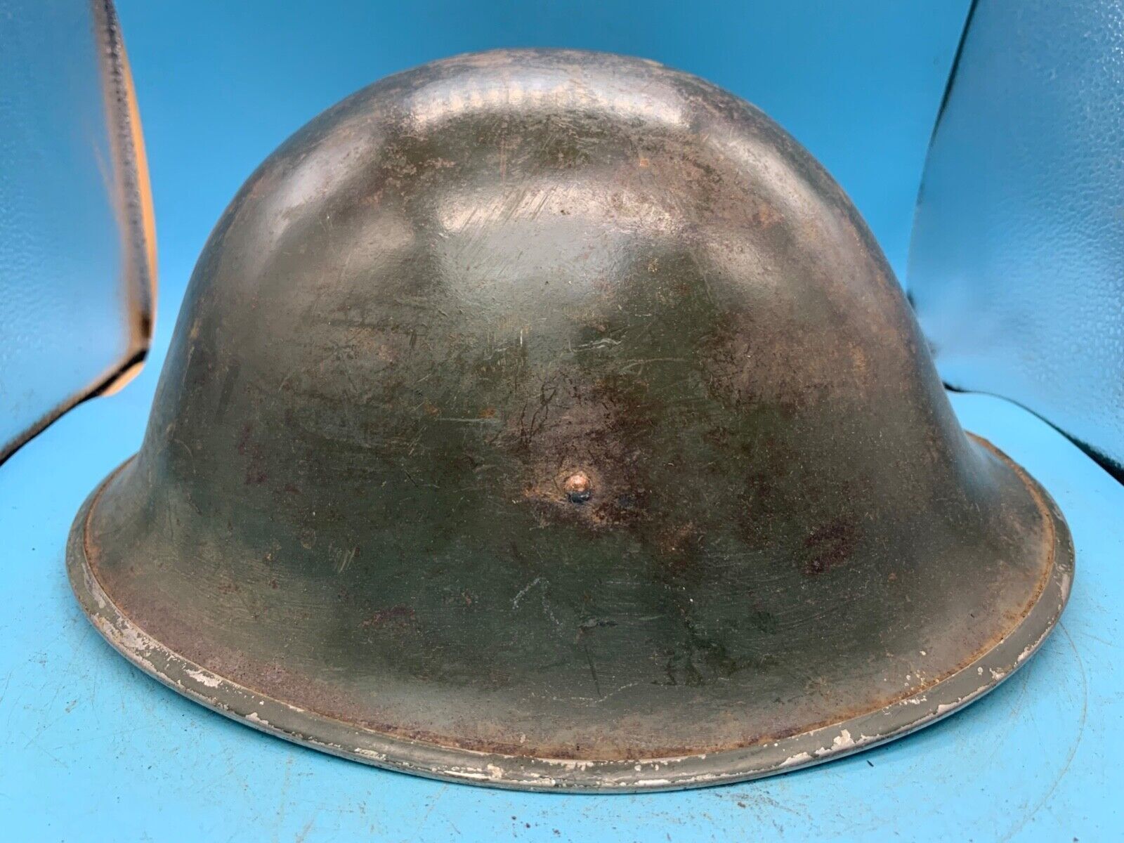WW2 Mk3 High Rivet Turtle - British / Canadian Army Helmet - Good Original - The Militaria Shop