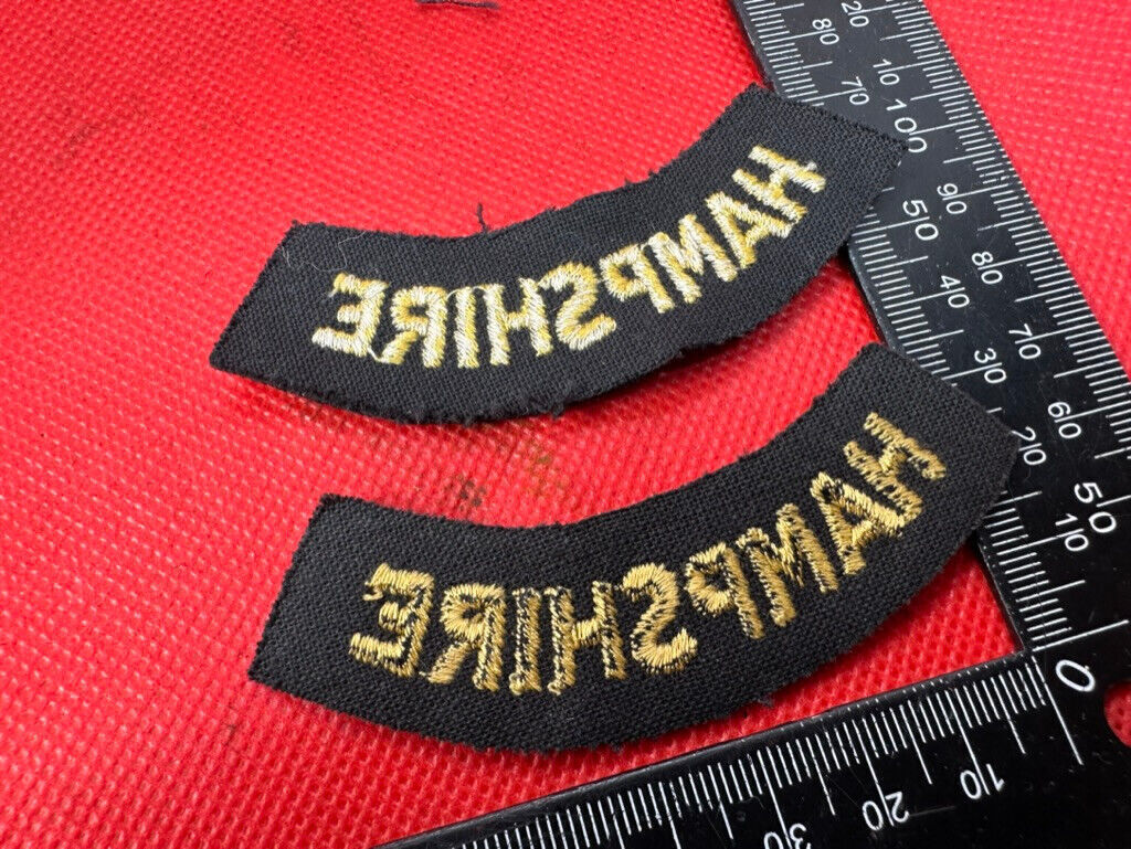 Original WW2 British Home Front Civil Defence Hampshire Shoulder Titles - The Militaria Shop