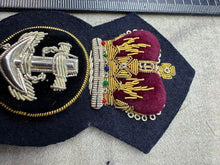 Load image into Gallery viewer, British Royal Navy Petty Officers CPO Cap Badge Bullion Queen's Crown - The Militaria Shop
