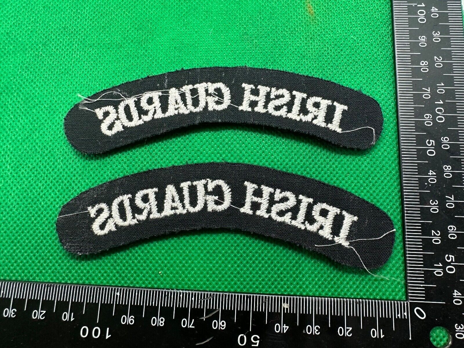 Irish Guards British Army Shoulder Titles Pair - WW2 Onwards Pattern - The Militaria Shop