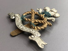 Load image into Gallery viewer, Original British Army WW2 North Stafford Cap Badge - The Militaria Shop