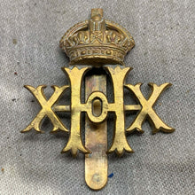 Load image into Gallery viewer, Original WW1 British Army Cap Badge - 20th Hussars - The Militaria Shop