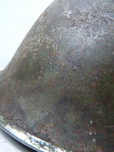 Load image into Gallery viewer, Mk3 Canadian / British Army Original WW2 Turtle Helmet High Rivet - The Militaria Shop