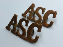 Load image into Gallery viewer, Original WW1 British Army Service Corps (A.S.C.) Shoulder Titles - The Militaria Shop