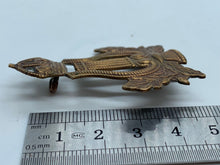 Load image into Gallery viewer, Original WW2 British Army Musicians Kings Crown Brass Cap Badge - The Militaria Shop