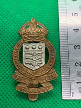 Load image into Gallery viewer, Genuine WW2 British Army Ordinance Corps Brass Cap Badge - Kings Crown - The Militaria Shop
