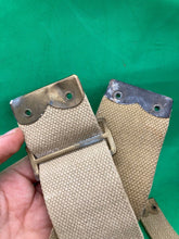 Load image into Gallery viewer, Original WW2 Pattern British Army L Straps Pair - 37 Pattern Webbing Haversack - The Militaria Shop