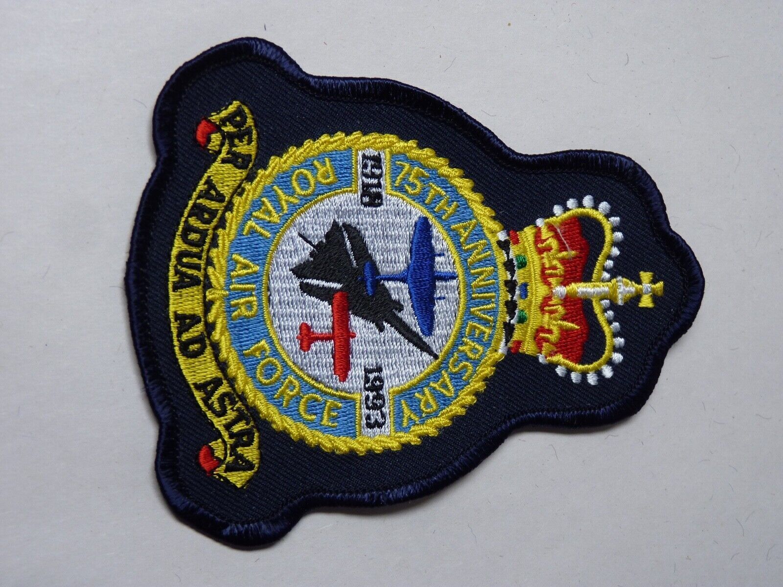 75th Anniversary of the RAF Royal Air Force Patch 1918-1993 - The Militaria Shop