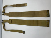 Load image into Gallery viewer, Original WW2 British Army 37 Pattern L Straps Pair - Wartime Dated - The Militaria Shop