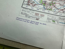 Load image into Gallery viewer, Original WW2 British Army OS Map of England - War Office - Worcester - The Militaria Shop