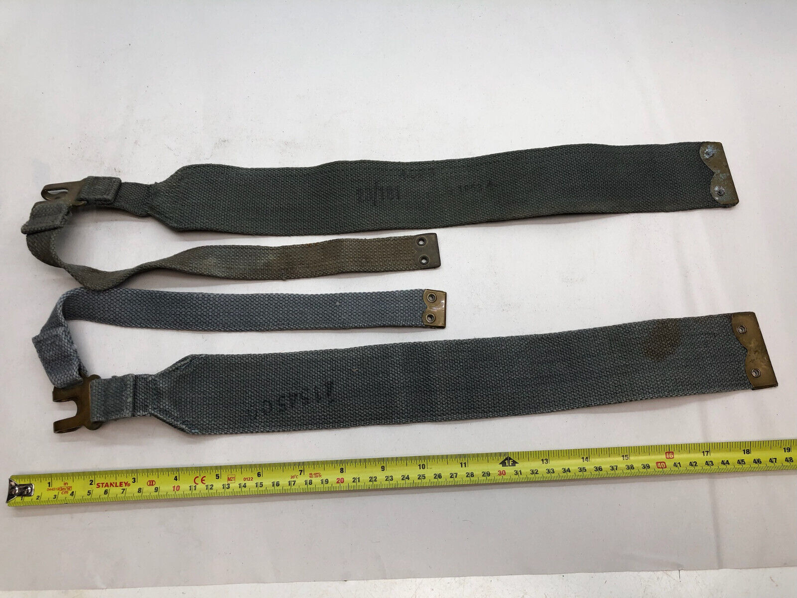 Original WW2 British Royal Air Force Blue 37 Pattern L Strap Set - The Militaria Shop