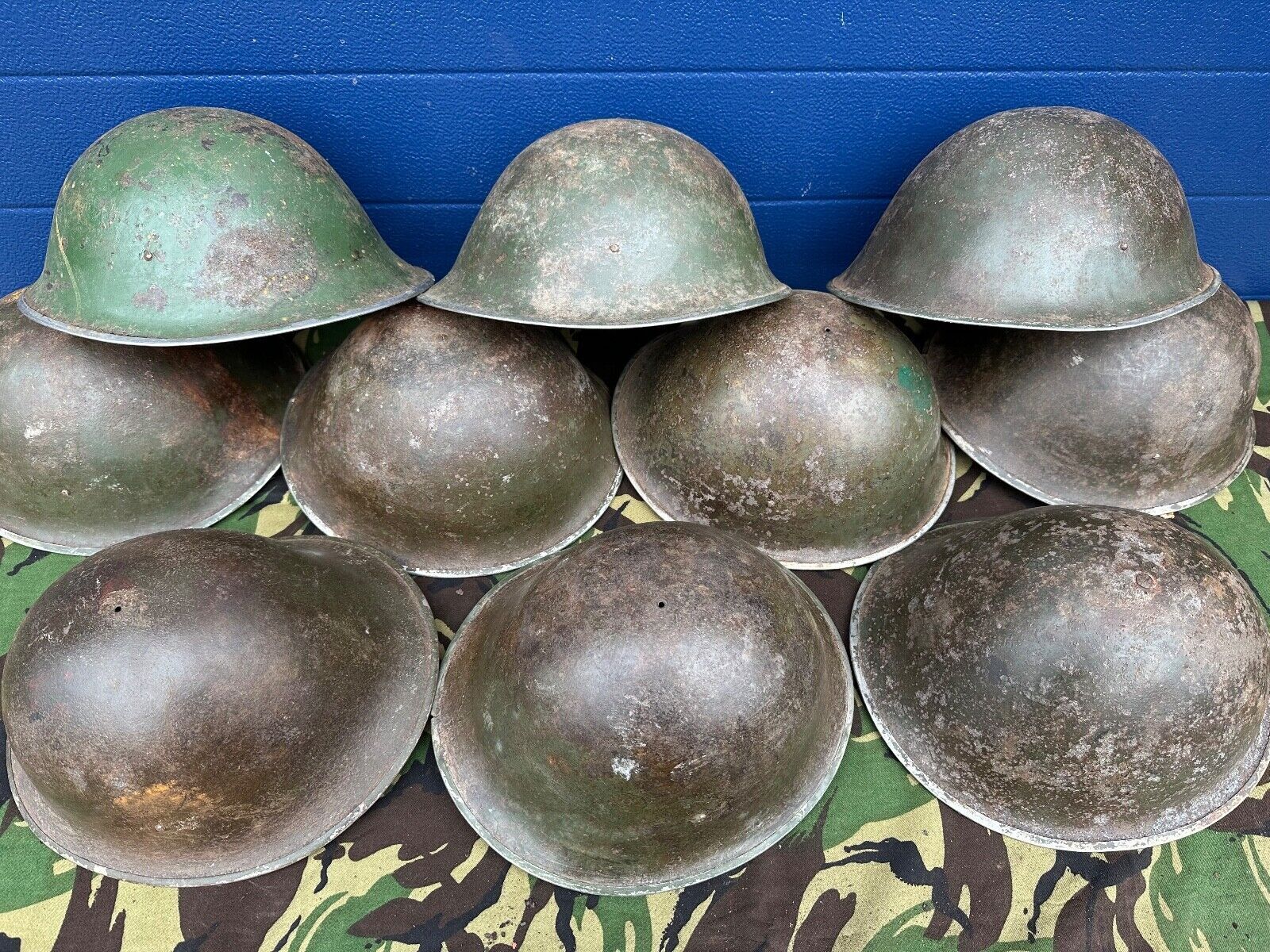 Original WW2 Canadian / British Army Mk3 Turtle Helmet - High Rivet - The Militaria Shop