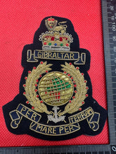 Load image into Gallery viewer, British Army Bullion Embroidered Blazer Badge - Royal Marines - Queen's Cro - The Militaria Shop