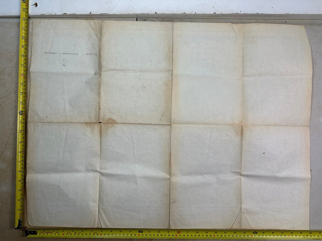 Original WW2 British Army OS Map of England - War Office - Chatham & Maidsto - The Militaria Shop