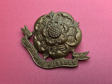 Load image into Gallery viewer, Original WW2 British Army Cap Badge - Lancashire Hussars - The Militaria Shop