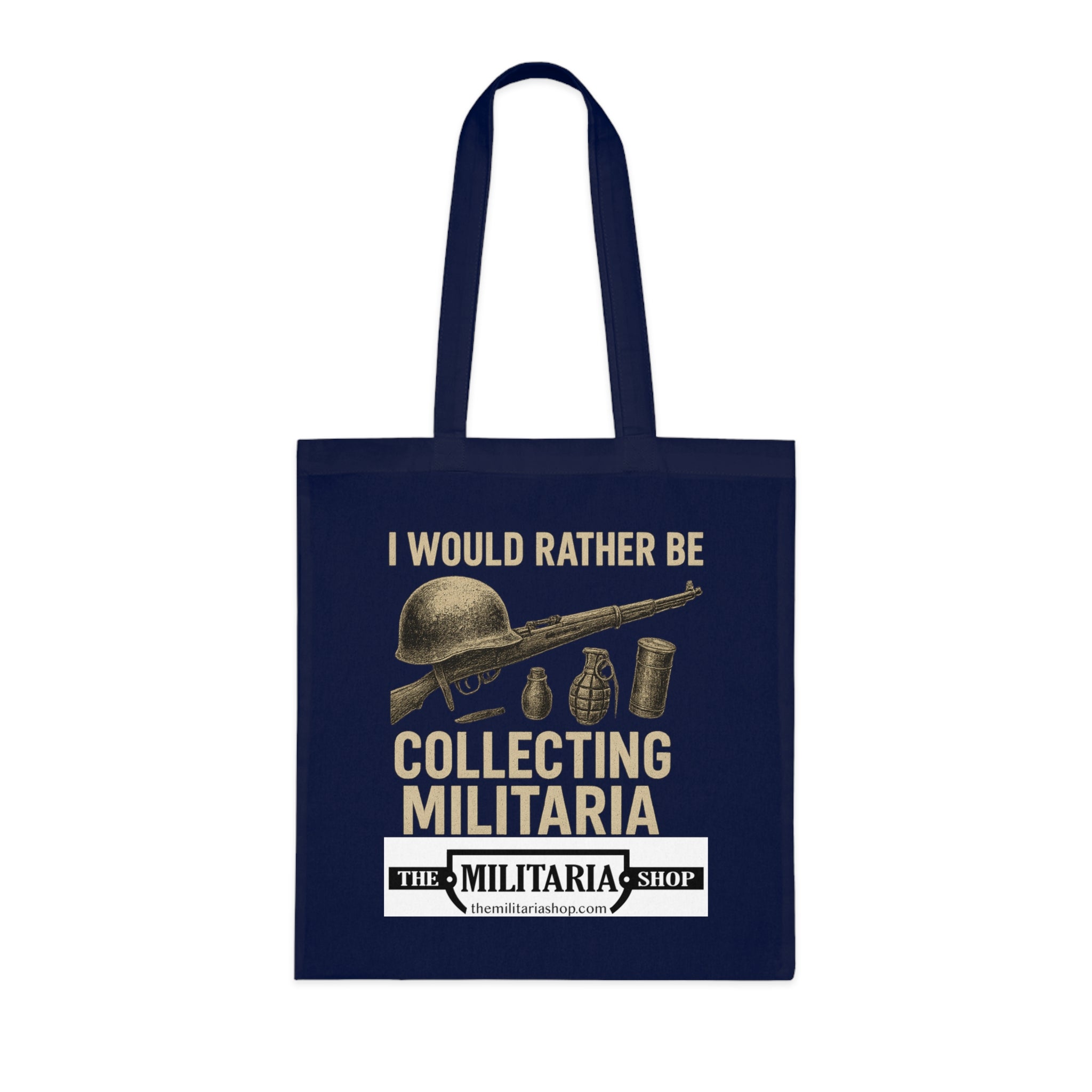 Militaria Collectors Cotton Tote, Eco-Friendly Shopping Bag, Gift for Collectors, Funny Tote for Events, Durable Everyday Use - The Militaria Shop