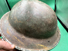 Load image into Gallery viewer, WW2 British Army Brodie Mk2 Combat Helmet - Nice Uncleaned South African Shell - The Militaria Shop