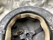 Lade das Bild in den Galerie-Viewer, Original WW2 Mk2 British Home Front Civil Defence Helmet & Liner Set - The Militaria Shop