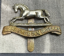 Load image into Gallery viewer, Original WW2 British Army Cap Badge - 3rd The King's Own Hussars - The Militaria Shop