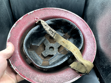 Load image into Gallery viewer, Oiginal British Army / Civil Defence WW2 Helmet - AF - Fire? Complete w/Liner - The Militaria Shop