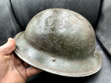 Load image into Gallery viewer, WW2 British Army Brodie Mk2 Combat Helmet & Liner - Nice Original - The Militaria Shop