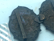 Load image into Gallery viewer, Original British SEN Nurse 2 Piece Nurses Bronze Belt Buckles - The Militaria Shop