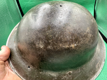 Load image into Gallery viewer, Nice Uncleaned Original SA WW2 British Army Brodie Mk2 Camo Combat Helmet - The Militaria Shop