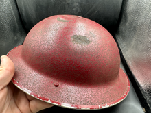 Load image into Gallery viewer, Oiginal British Army / Civil Defence WW2 Helmet - AF - Fire? Complete w/Liner - The Militaria Shop