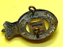 Load image into Gallery viewer, Original British Army Victorian 4th Queen's Own Hussars Cap Badge - The Militaria Shop