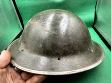 Load image into Gallery viewer, Nice Uncleaned Original SA WW2 British Army Brodie Mk2 Camo Combat Helmet - The Militaria Shop