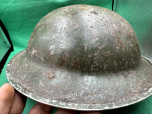 Load image into Gallery viewer, Nice Uncleaned Original WW2 British Army / SA Brodie Mk2 Combat Helmet - The Militaria Shop