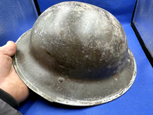 Load image into Gallery viewer, WW2 British Army Brodie Mk2 Combat Helmet - Nice Uncleaned South African Shell - The Militaria Shop