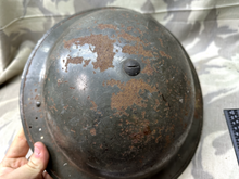 Lade das Bild in den Galerie-Viewer, Original WW2 Mk2 British Home Front Civil Defence Helmet & Liner Set - The Militaria Shop