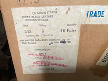Charger l'image dans la galerie, British Royal Navy Women's Black Leather Shoes. Brand new unissued. Size 24 - The Militaria Shop