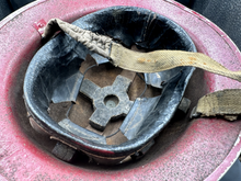 Load image into Gallery viewer, Oiginal British Army / Civil Defence WW2 Helmet - AF - Fire? Complete w/Liner - The Militaria Shop