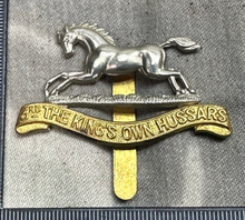Load image into Gallery viewer, Original WW2 British Army Cap Badge - 3rd The King's Own Hussars - The Militaria Shop