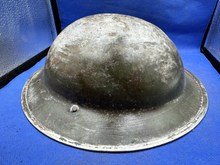 Load image into Gallery viewer, WW2 British Army Brodie Mk2 Combat Helmet - Nice Uncleaned South African Shell - The Militaria Shop
