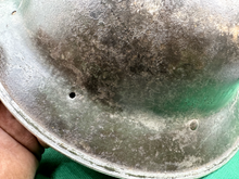 Load image into Gallery viewer, Nice Uncleaned Original SA WW2 British Army Brodie Mk2 Camo Combat Helmet - The Militaria Shop