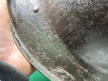 Load image into Gallery viewer, Nice Uncleaned Original SA WW2 British Army Brodie Mk2 Camo Combat Helmet - The Militaria Shop