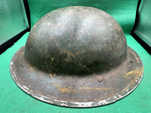Load image into Gallery viewer, WW2 British Army Brodie Mk2 Combat Helmet - Nice Uncleaned South African Shell - The Militaria Shop