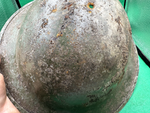 Load image into Gallery viewer, Nice Uncleaned Original WW2 British Army / SA Brodie Mk2 Combat Helmet - The Militaria Shop