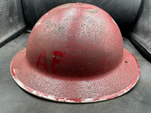 Load image into Gallery viewer, Oiginal British Army / Civil Defence WW2 Helmet - AF - Fire? Complete w/Liner - The Militaria Shop