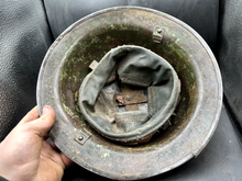 Load image into Gallery viewer, WW2 British Army Brodie Mk2 Combat Helmet & Liner - Nice Original - The Militaria Shop
