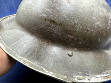 Load image into Gallery viewer, WW2 British Army Brodie Mk2 Combat Helmet - Nice Uncleaned South African Shell - The Militaria Shop