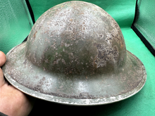 Load image into Gallery viewer, Nice Uncleaned Original WW2 British Army / SA Brodie Mk2 Combat Helmet - The Militaria Shop