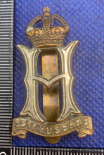 Load image into Gallery viewer, Original WW2 British Army 23rd Hussars Cap Badge - The Militaria Shop