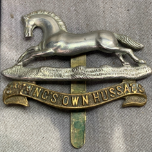 Load image into Gallery viewer, Original WW2 British Army Cap Badge - 3rd The King's Own Hussars - The Militaria Shop