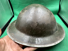 Load image into Gallery viewer, Nice Uncleaned Original SA WW2 British Army Brodie Mk2 Camo Combat Helmet - The Militaria Shop